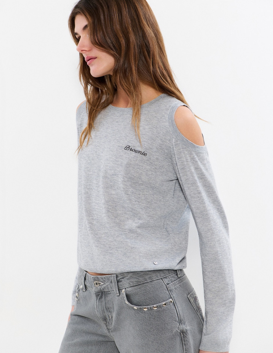 Suéter cuello redondo para mujer 5