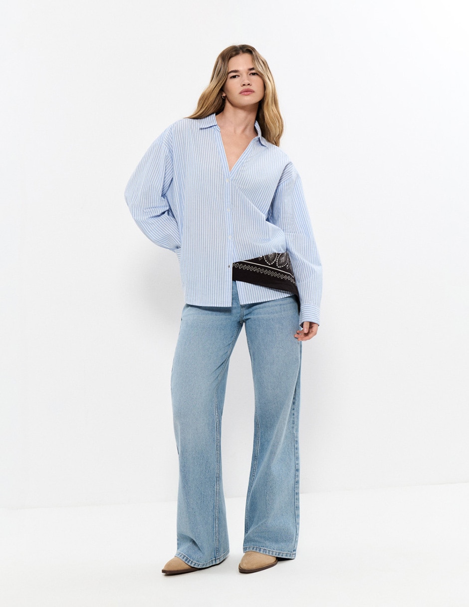 Blusa camisera manga larga para mujer 2