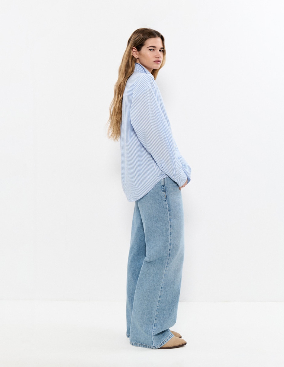 Blusa camisera manga larga para mujer 3