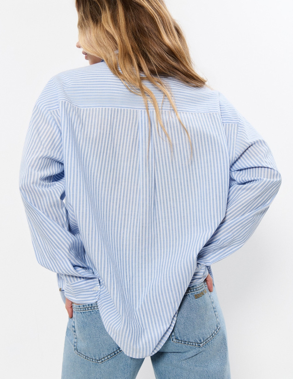 Blusa camisera manga larga para mujer 4