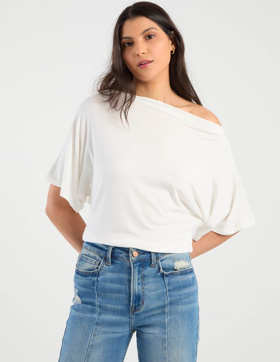 Blusa manga corta para mujer