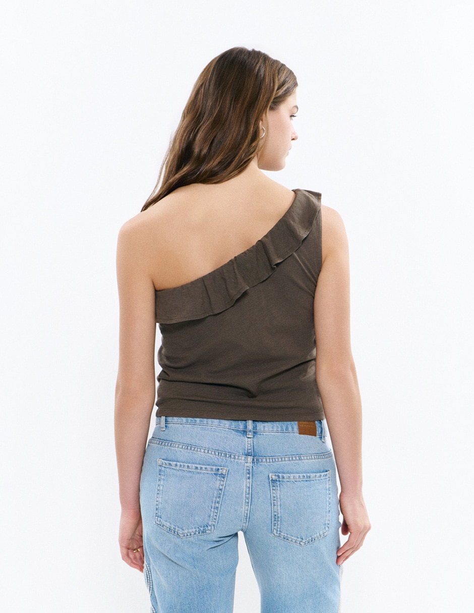 Top cuello asimétrico tirante ancho 4
