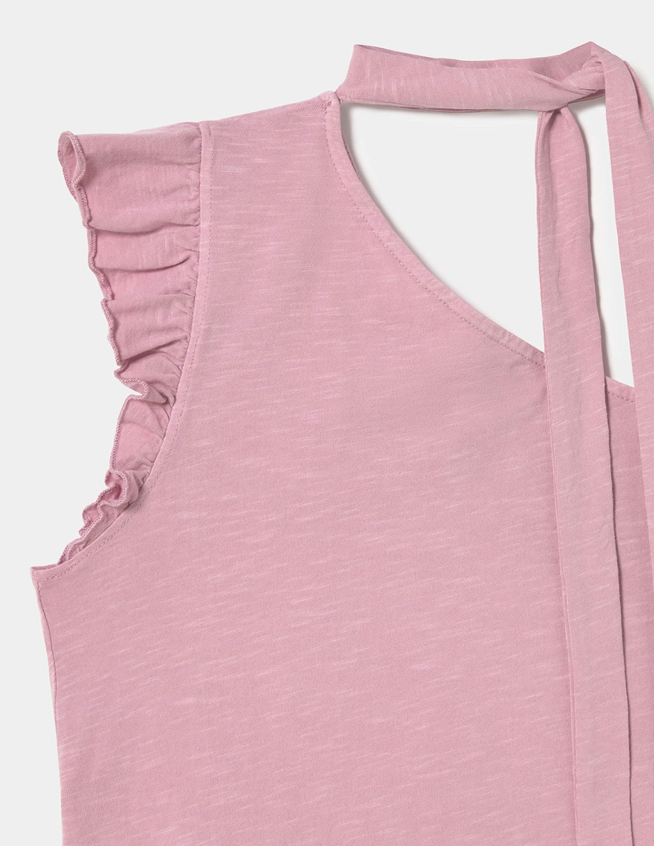 Top cuello halter tirante ancho 6